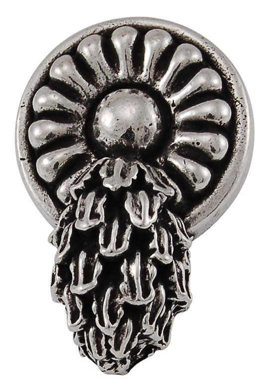 Sforza Novelty Knob, Vintage Pewter, 1.875" H x 1.25" W x 1.25" D