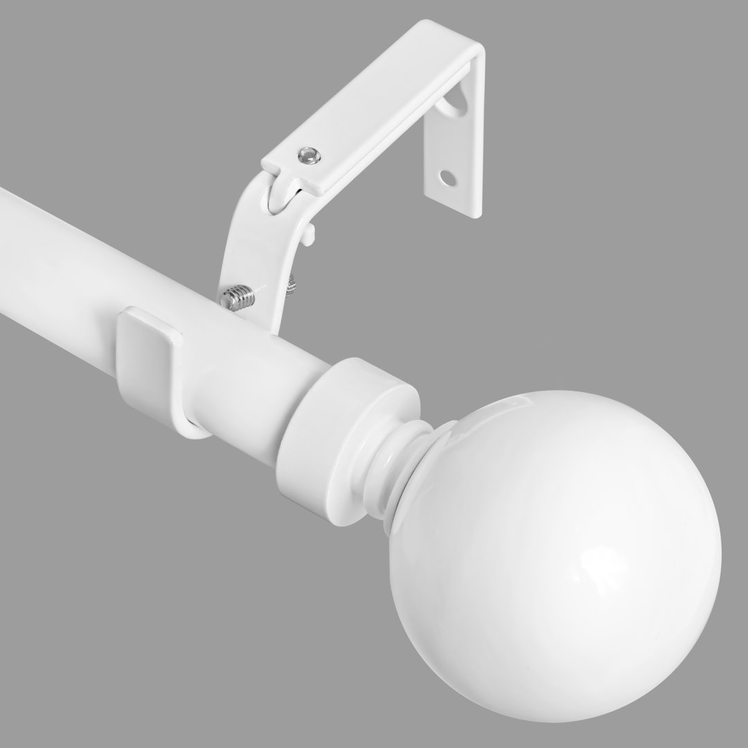 Enmore Adjustable Single Curtain Rod Everly Quinn 