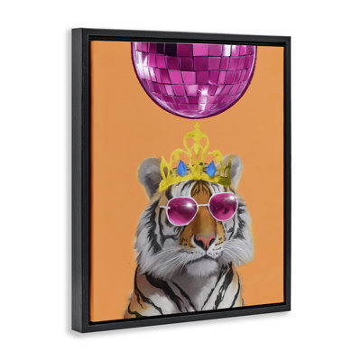 «Disco Tiger with Crown», art mural encadré par Elizabeth Medley