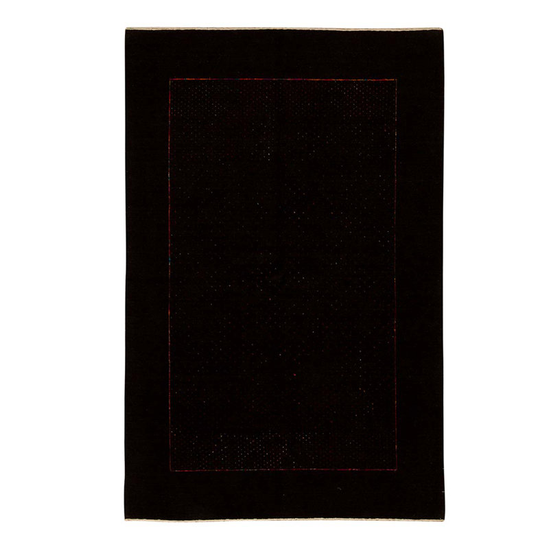 Wool Area Rug in Black