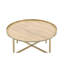 Table basse ronde moderne à finition dorée 1Pc