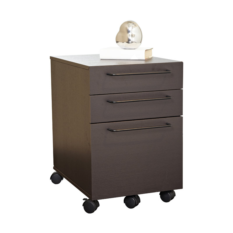 16'' Wide 3 -Drawer Mobile File Cabinet, Espresso