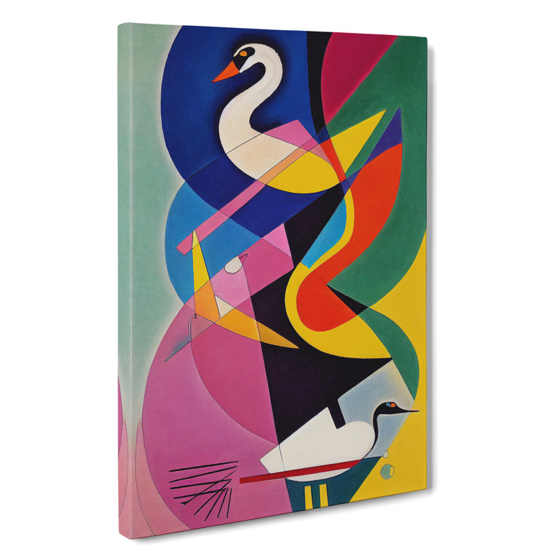 Swan In Abstract No.1 - Wrapped Canvas, 76cm H x 50cm W x 3cm D