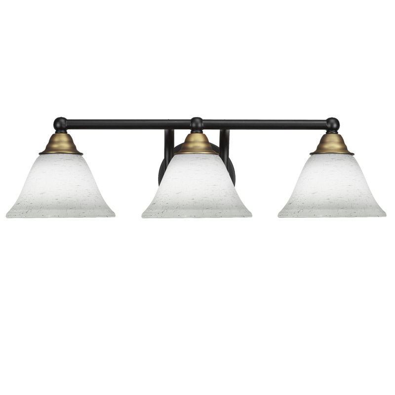 Michell 3-Light Bath Bar, Matte Black/Brass