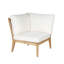 Canapé modulaire d'extérieur rembourré Launie, beige
