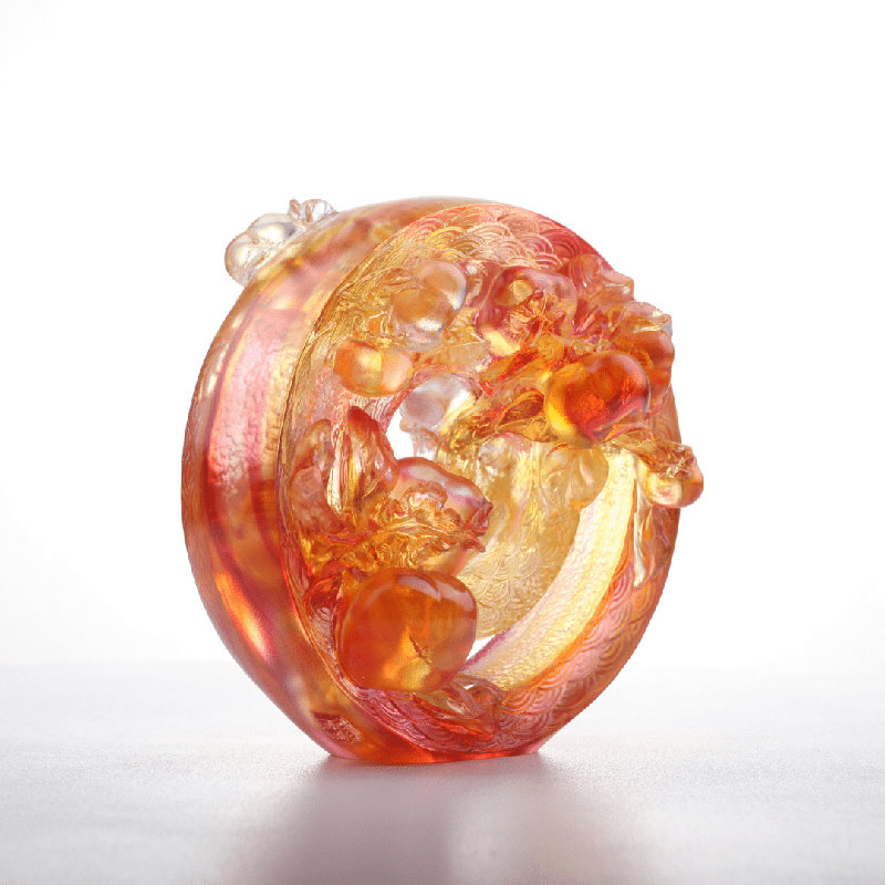 LIULI Crystal, Persimmons Sculpture | Fresh Delights
