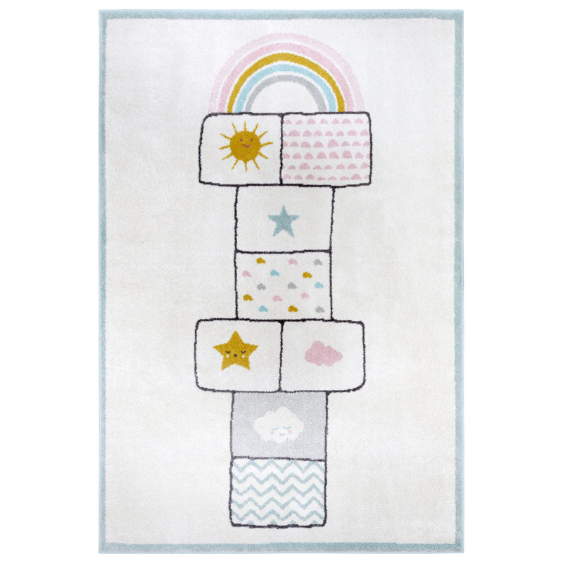 Adventures Children White Rug, Rectangular 160 x 235cm