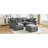 Multi-Functional 85.4" Sectional With Movable , Built-In Charging, Phone Holder, And Three Ergonomic Lumbar Pillows, Soft Chenille Fabric L-Shaped For Living Room Two Ports, Upholstery, Grey-299693167