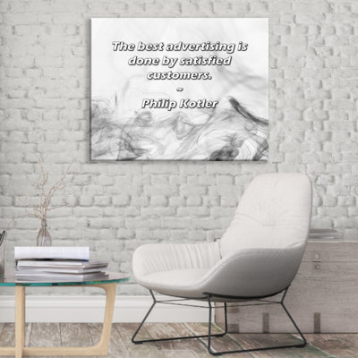Astoria Grand Gallery Wrapped Canvas By Philip Kotler: "The best advertising is done by satisfied cus