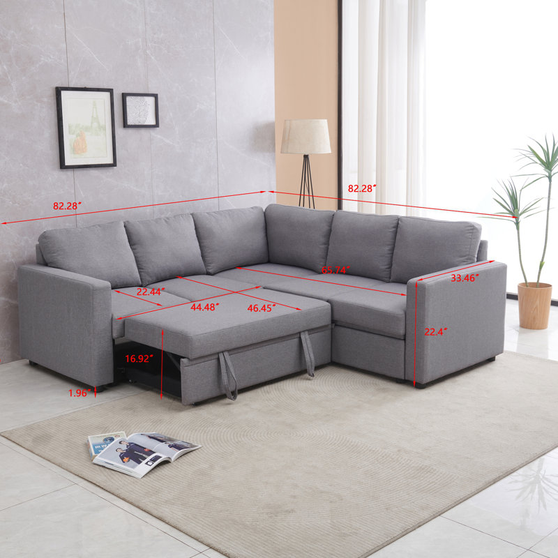 Canapé-lit modulaire, Polyester noir