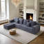 Canapé modulaire en forme de L avec repose-pieds et porte-gobelets Boneless-474279749