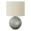 19"H, Table Lamp, Grey Resin, Ivory / Cream Shade, Modern, Lighting, Table Lamp