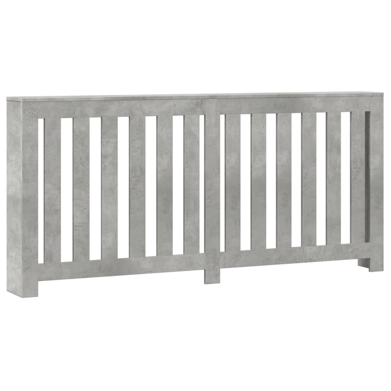 Extra Large Radiator Cover, Concrete Grey, 175 x 20 x 82 cm, Vertical Slats