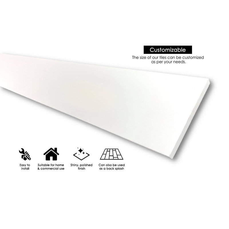 6"x60" Solid White Engineered Threshold Marble