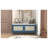TREXM Boho Rattan Entryway Bench with Storage and Cushioned Seat, Antique Navy and Beige-129231143