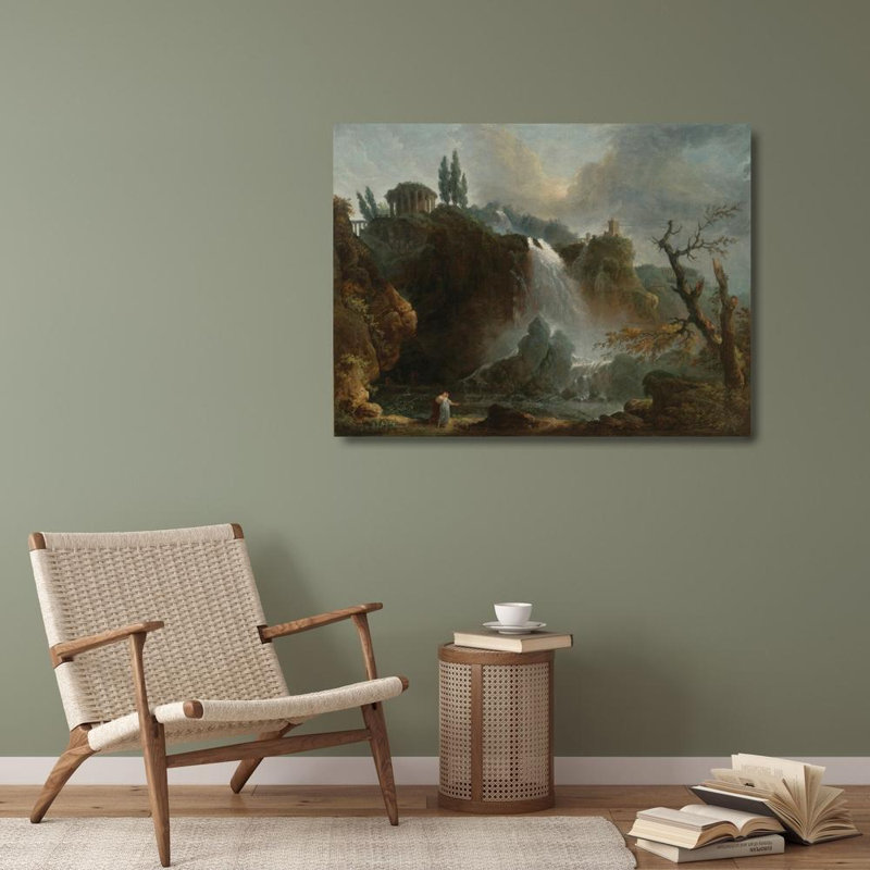 «The Cascades at Tivoli» par Hubert Robert - Art mural sur toile tendue avec châssis, H 40 po x l 28 po