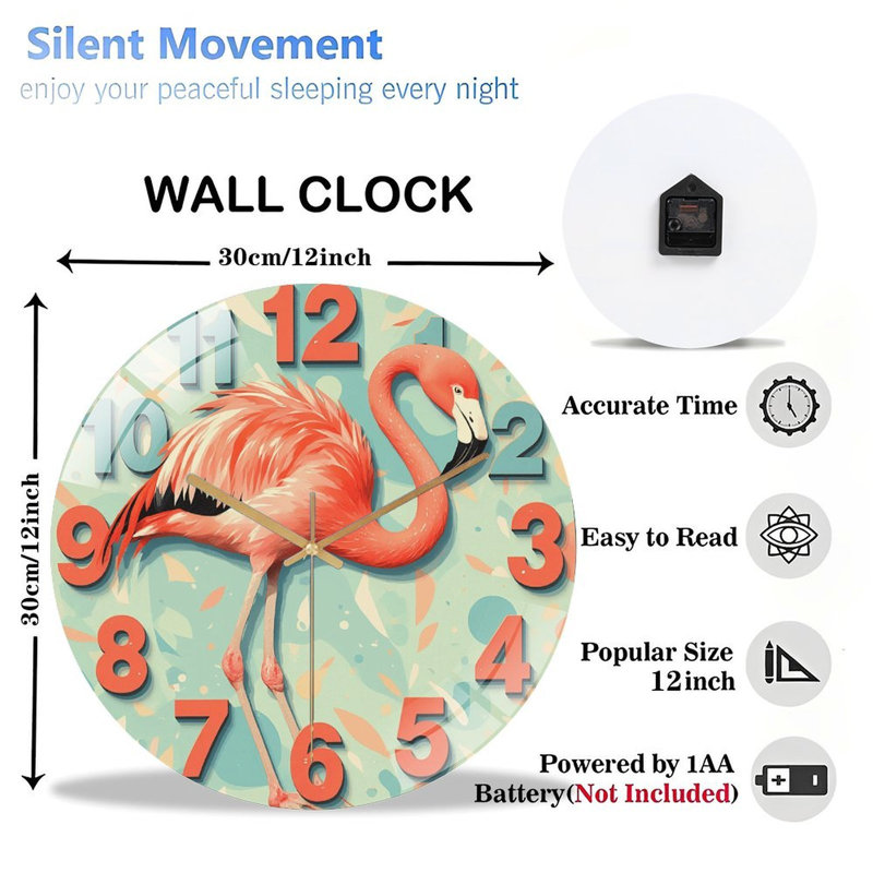 Horloge murale Flamingo
