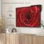 Floral et botanique «Rose rouge humide», art mural-101779686