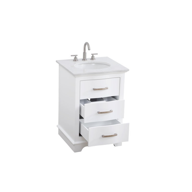 Meuble-lavabo simple 24 po Knox, Blanc