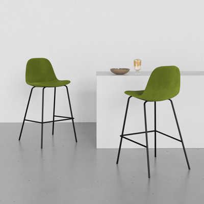 Kody Upholstered Stools with Steel Frame
