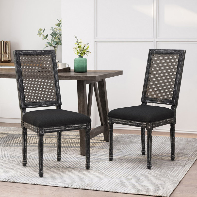 Chaise de salle à manger, Noir, Noir