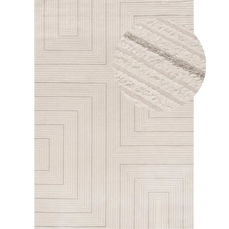 Carmel Modern Geometric Cream/Grey Area Rug, Rectangle 160 x 230 cm