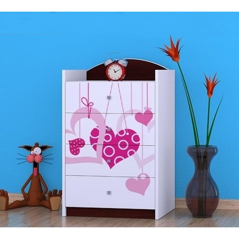 Nolasco Kids 4 - Drawer Chest, Dark Brown