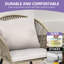  3-Piece Wicker Grey Cushioned Patio Bistro Set-1581617597