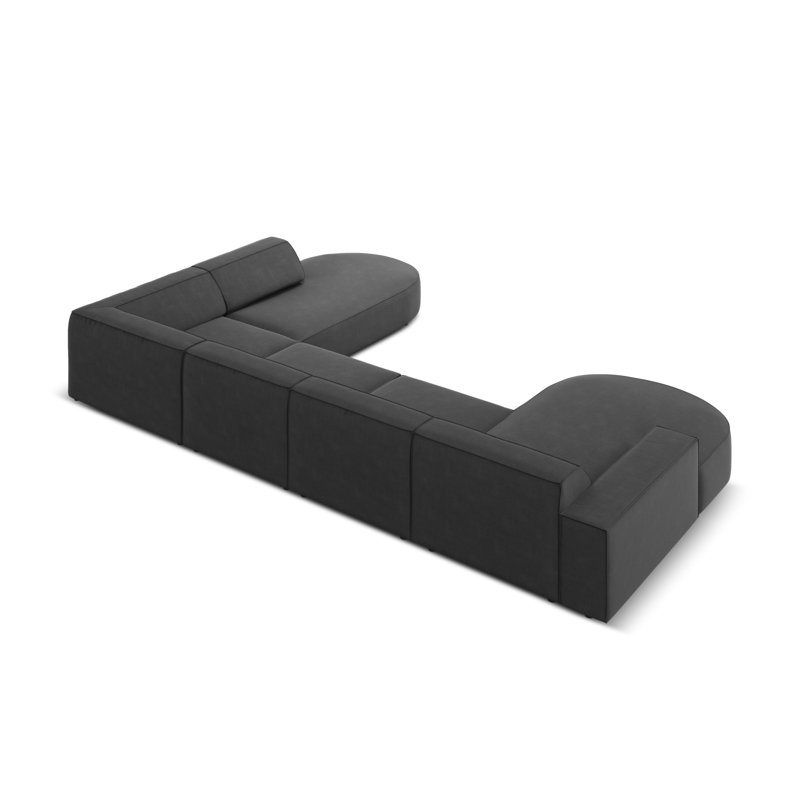 Jodie 7 Seater Corner Sofa, Right Hand Facing, Dark Grey