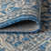 Moten Medallion Textured Weave Navy/Gray Indoor/Outdoor Rug