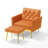 Zianny Velvet Accent Chair with Ottoman-673816102