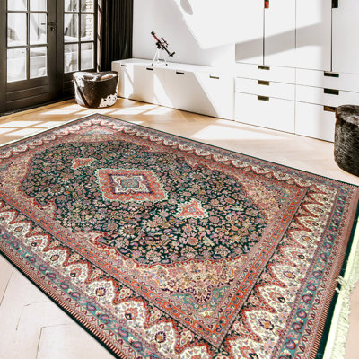 Tapis rouge noué à la main de haute qualité