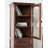 American Country Style Walnut Display Cabinet