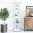 White Glass Display Cabinet With Door - 4 Shelves For Displaying Medals & Artwork 64.7"x16.7"x14.3 Shelf Cabinet, Store Your Items