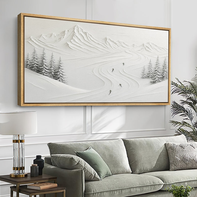 Impression sur toile encadrée, paysage d'hiver, Naturel, H 30 po x l 60 po