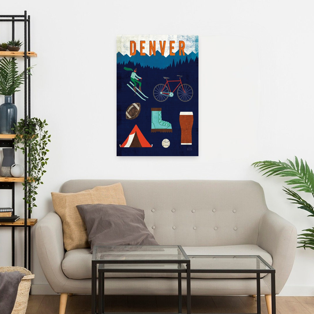 Denver Abstract Contemporary Landscape Nature Wall Art Print