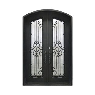 Twin Stars Paneled Iron Door