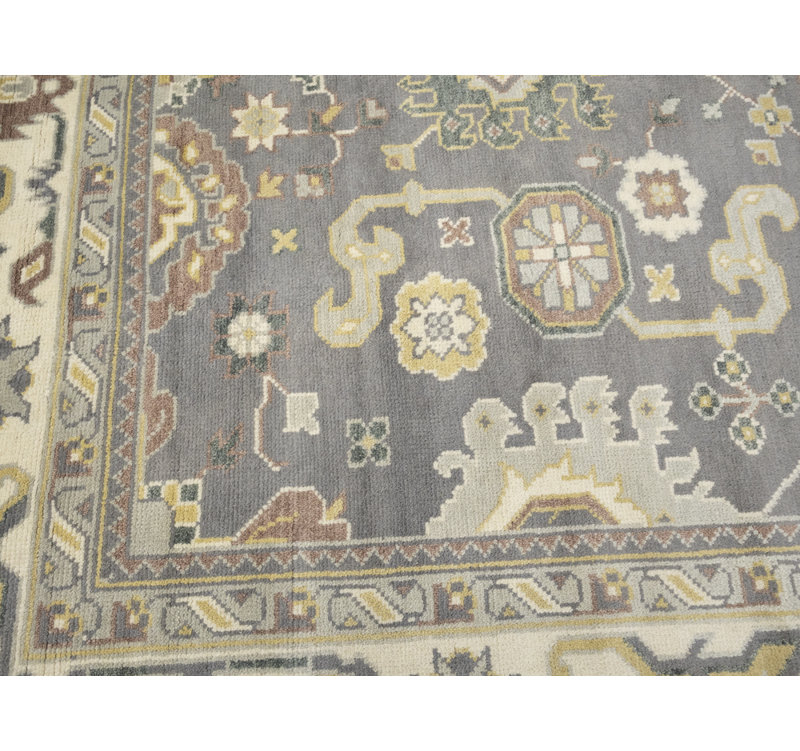 Tapis oriental Oushak Chobi Mute Floral 9 pi 5 po x 12 pi