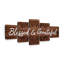 «Blessed and Grateful Typographie II», reproduction sur toile tendue de 5 pièces-93821341