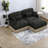 Deep Seat Modular Sofas Chenille Leopard Modern Living Room Home