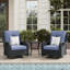 LayinSun 3 Pieces Swivel Gliders Patio Chairs Set With Side Table-2006144470-2006144471