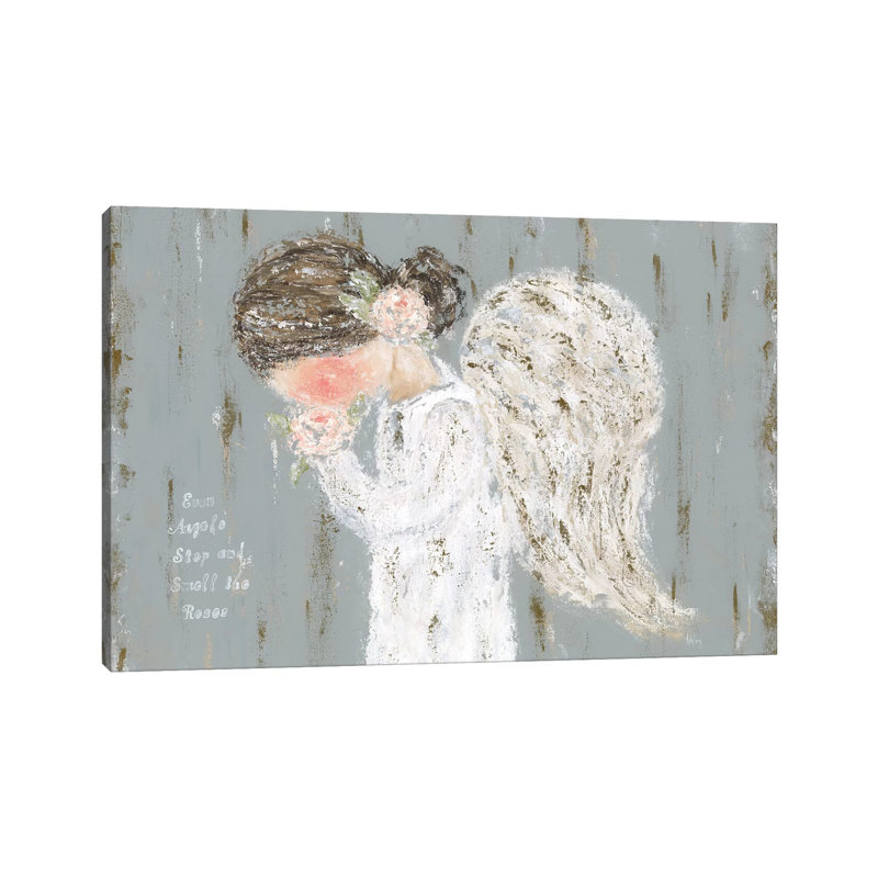 Stop and Smell The Roses 1 Piece Painting on Canvas, 66.04 cm H x 45.72 cm W x 1.91 cm D, Wrapped Canvas