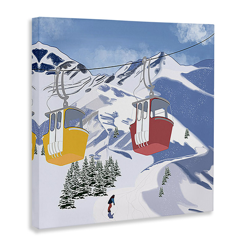  «Ski Lift over Vast Mountain» par Ashley Singleton, H 36 po x l 36 po