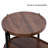 Walnut Brown Living Room Table With Scratch- And Waterproof Top Console Shelf Metal Base-361696633