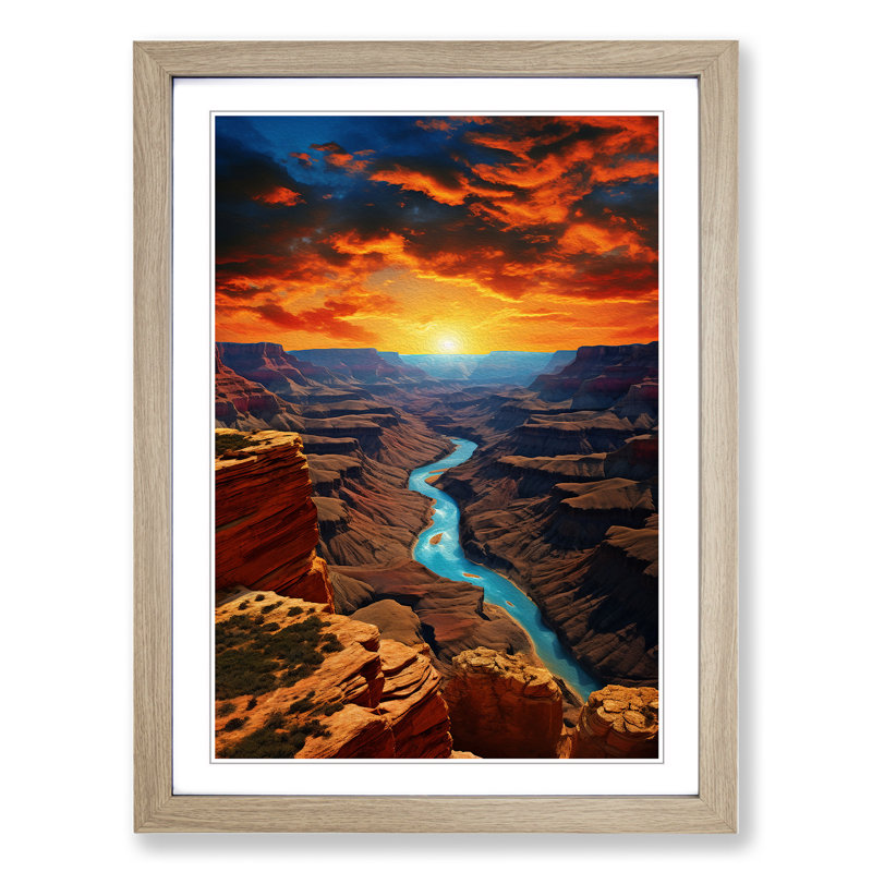 Grand Canyon Digital - Framed Print, 34cmH x 25cmW