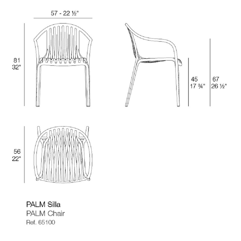 Palm Chair, Black