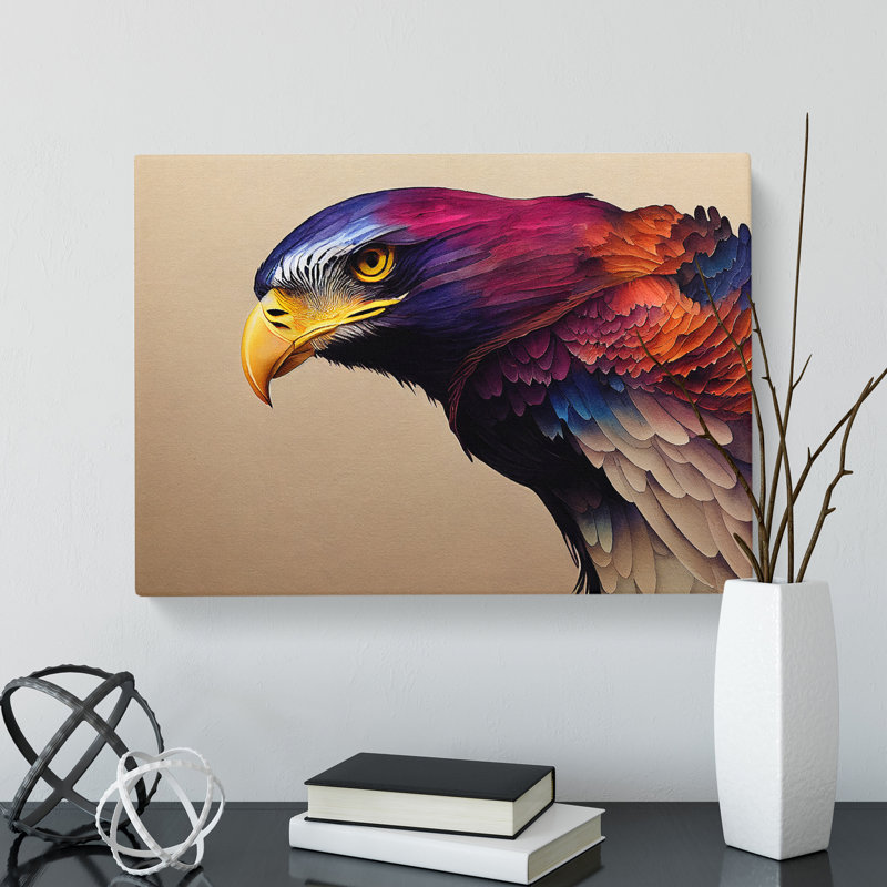 Eagle Bird Watercolour Vol.4 - Wrapped Canvas, 35cm H x 50cm W x 3cm D