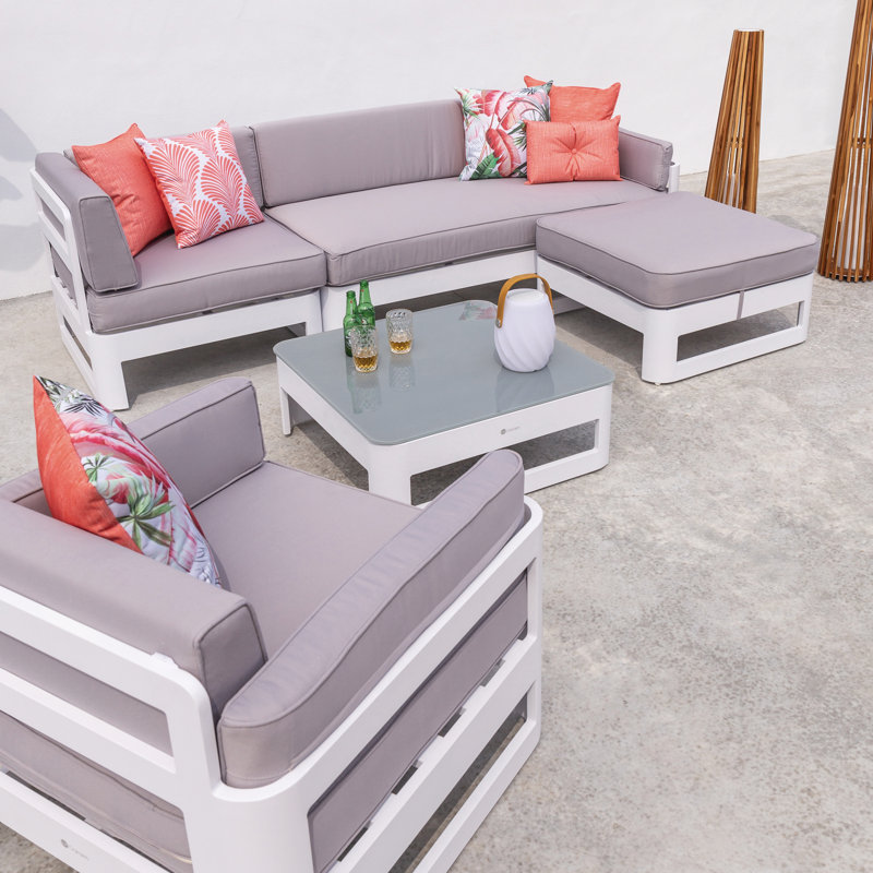 Geneve Square Metal Outdoor Coffee Table , 76cm cm W 76cm cm D