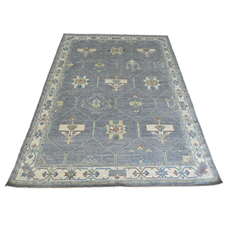Tapis gris unique de 8 pi 10 po x 12 pi 3 po