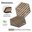 Panneau mural acoustique hexagonal bricolage L 10,2 po x l 11,8 po, placage de bois naturel insonorisé (ensemble de 8)-114565752